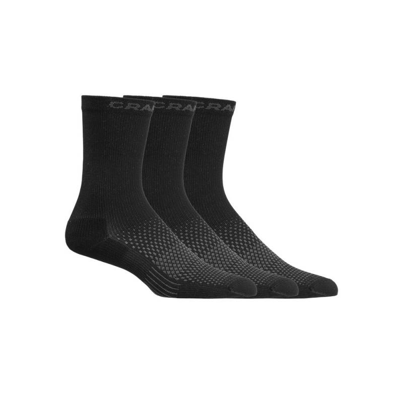 Комплект Чорапи Craft CORE DRY HIGH SOCK 3-PACK BLACK Черен
